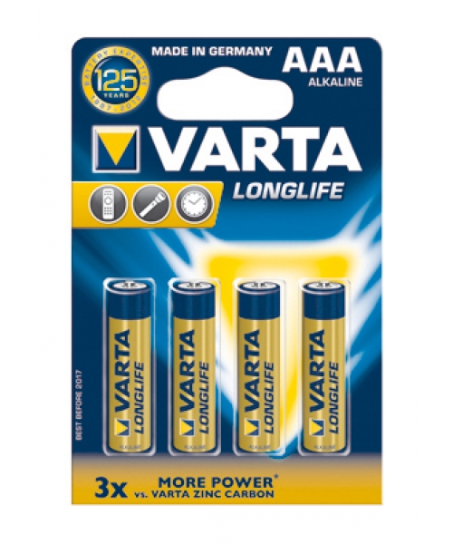 Piles alcalines LR03 AAA VARTA 1.5V / blister de 4 piles – Image 2