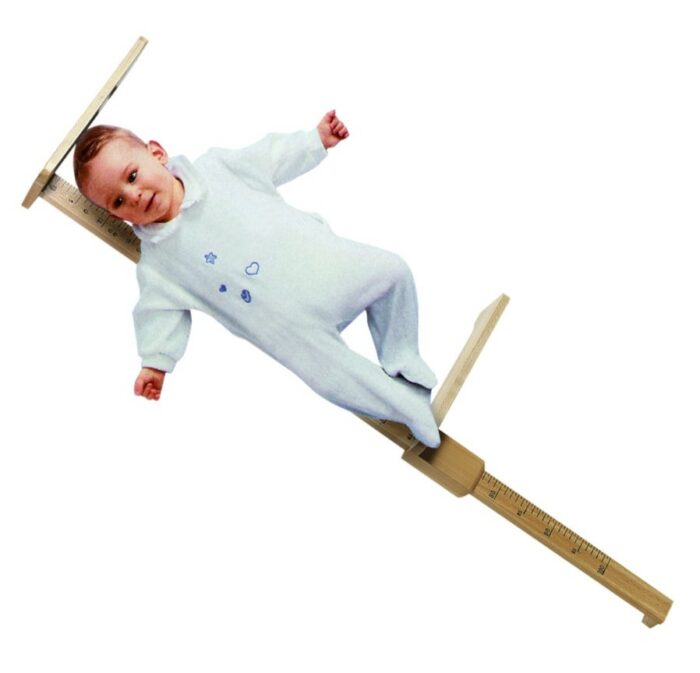 Toise bébé bois bleu / 100 cm – Image 4