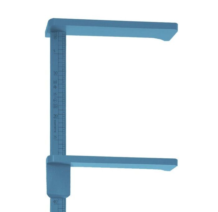 Toise bébé bois bleu / 100 cm – Image 2