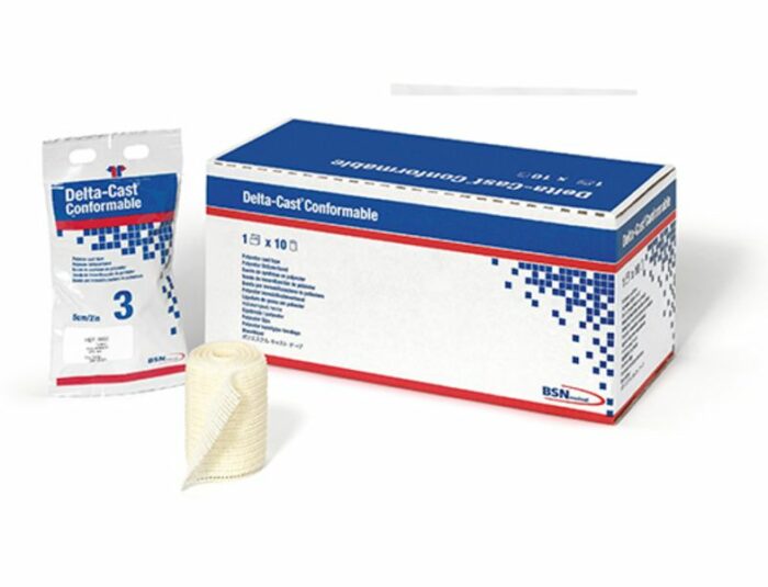 Bandes de résine BSN Delta-Cast Conformable 3.6mx5cm ou 3.6mx7.5cm ou 3.6mx10cm / boîte de 10 – Image 2
