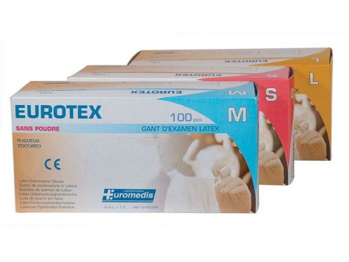 Gants d'examen EUROTEX latex non stériles non poudrés / boite de 100 – Image 2