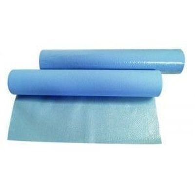 Draps d'examen plastifiés bleus 50x38cm 2 plis de 28g+14g - 180 formats /  carton de 6 rouleaux - Diadice Médical