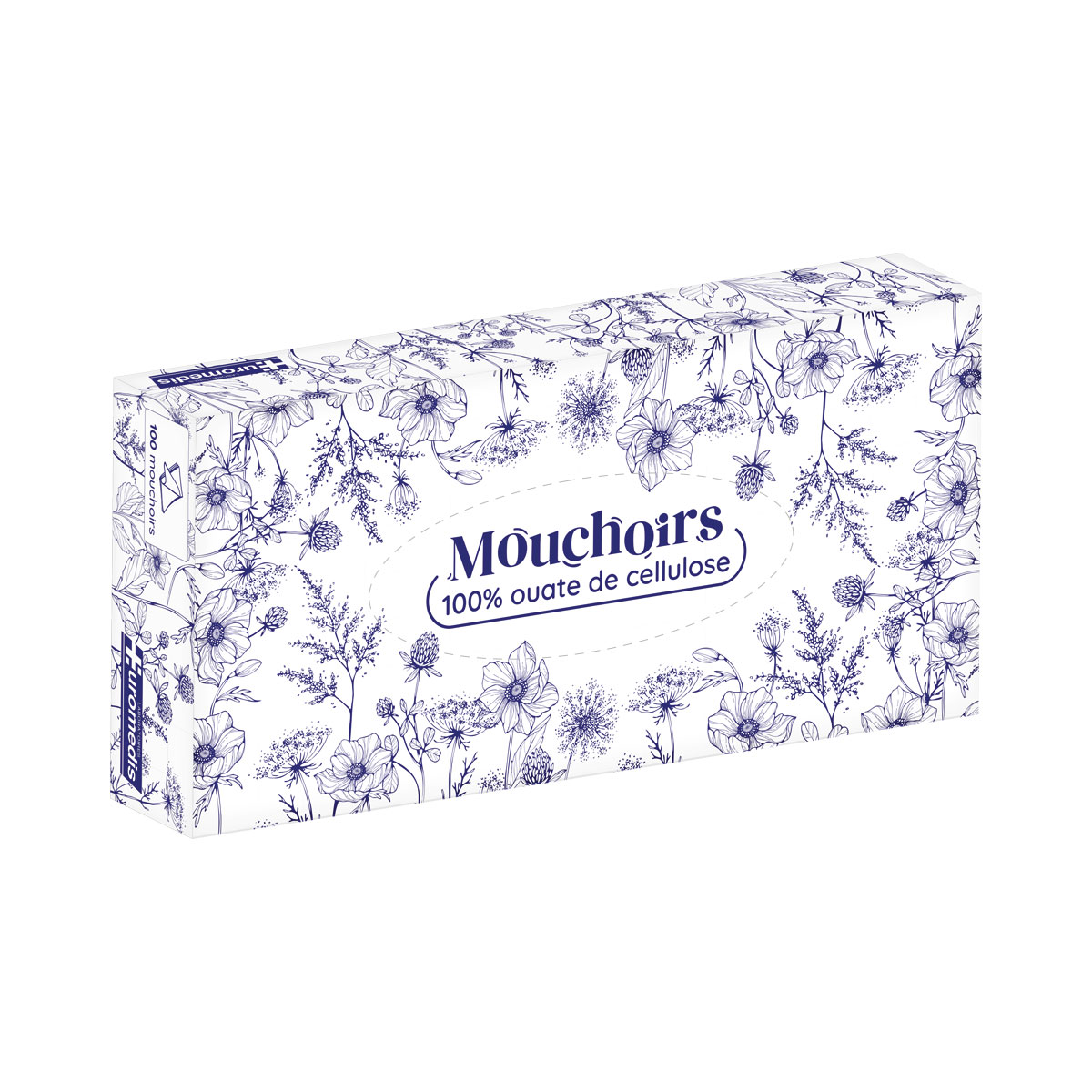 Mouchoirs en boîte distributrice 2 plis lisse 100% / boite de 100 – Image 2