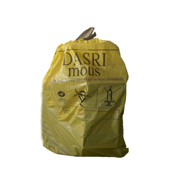 Sacs à déchets DASRI jaunes 15 / 30 / 50 / 100 ou 110 litres / rouleau de 25 sacs – Image 4