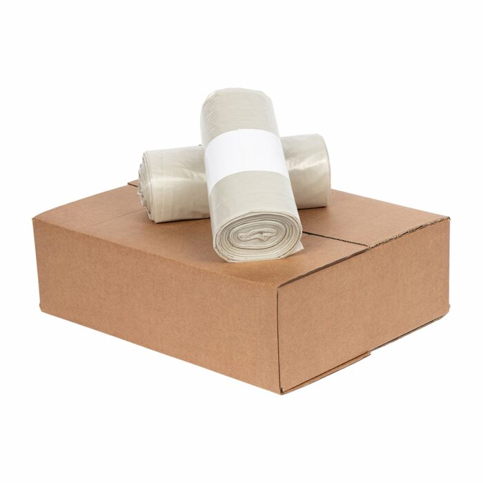 Sacs poubelles blancs 100 litres / carton de 20 rouleaux de 25 sacs (250 sacs) – Image 2