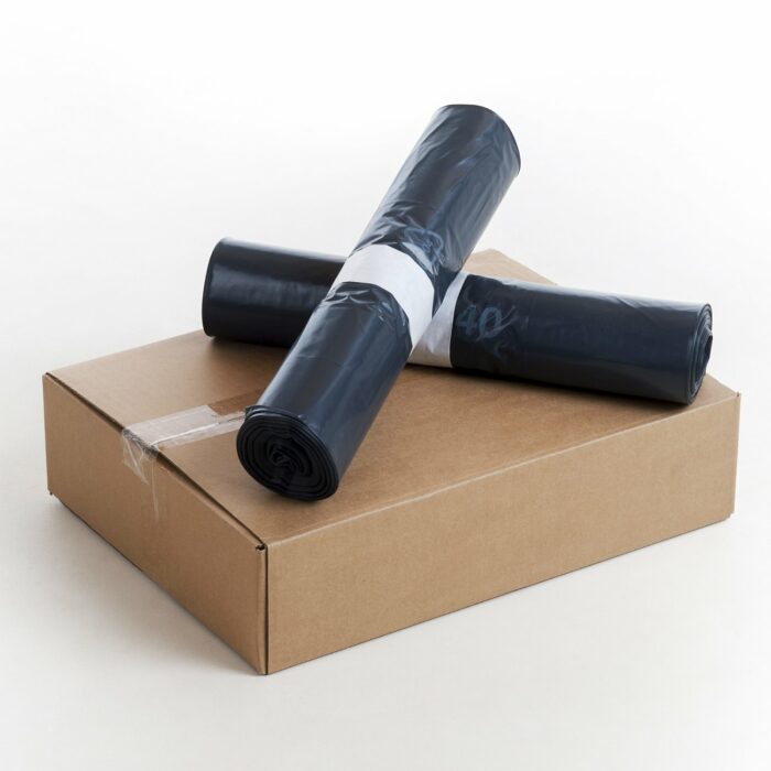 Sacs poubelles noirs 120 litres / carton de 10 rouleaux de 25 sacs (250 sacs) – Image 2