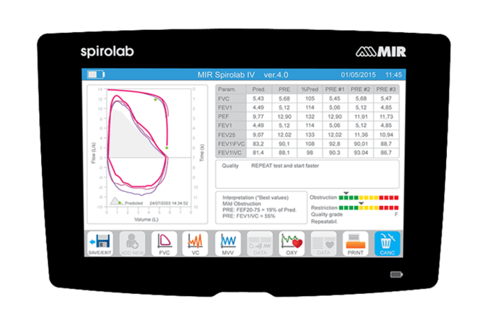 Spiromètre MIR Spirolab avec imprimante intégrée – Image 6