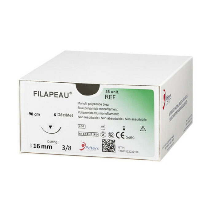 Sutures non résorbables PETERS SURGICAL filapeau 4/0 ou 5/0 ou 6/0 16mm/ boite de 36 – Image 2