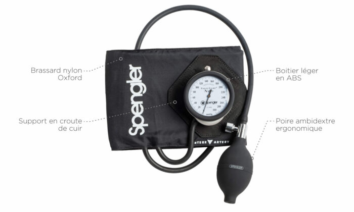 Tensiomètre SPENGLER VAQUEZ-LAUBRY Nano /  3 brassards aux choix adulte, obèse ou enfant 20 à 42cm – Image 5