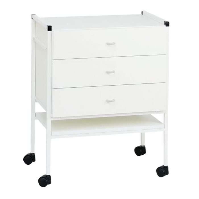Guéridon CARINA 243 2 plateaux 60x40 cm + 3 tiroirs – Image 2