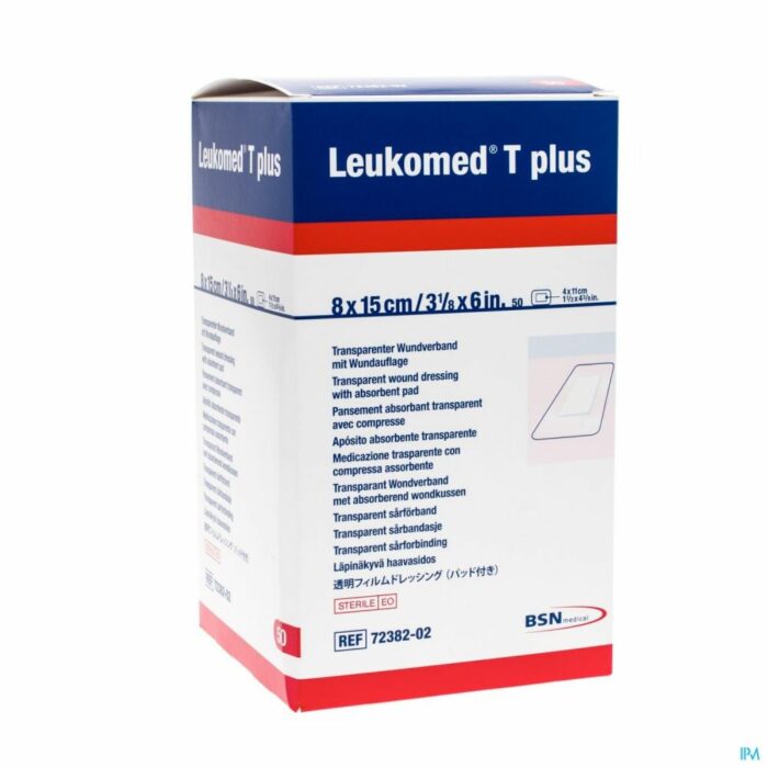 Pansements stériles BSN Leukomed T plus film transparent 5cmx7.2cm ou 8cmx10cm ou 8cmx15cm / boite de 50 – Image 3
