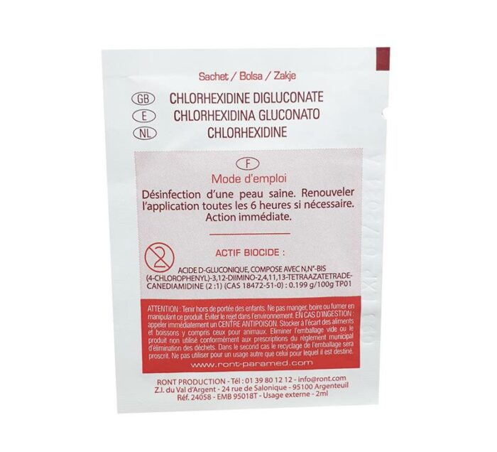 Lingettes chlorhexidine RONT / lot de 100 – Image 3