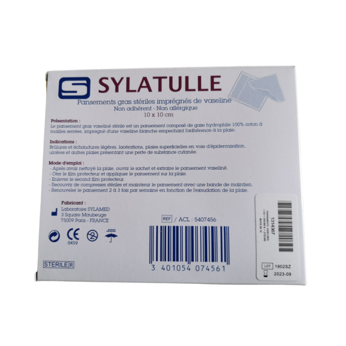 Pansements gras stériles SYLATULLE 5cmx5cm ou 10cmx10cm / boite de 10 – Image 5