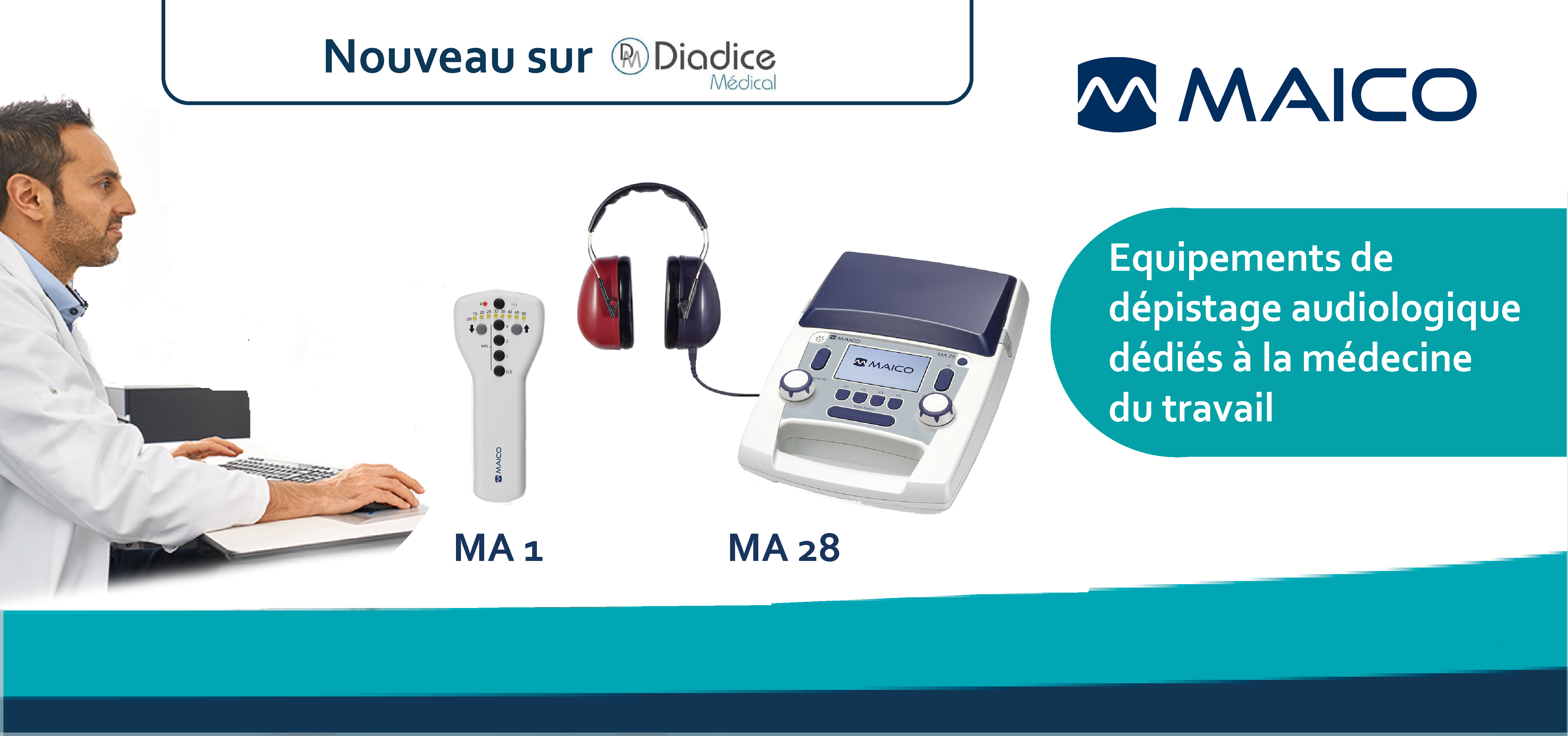 Equipements de dépistage audiologique dédiés à la médecine du travail.